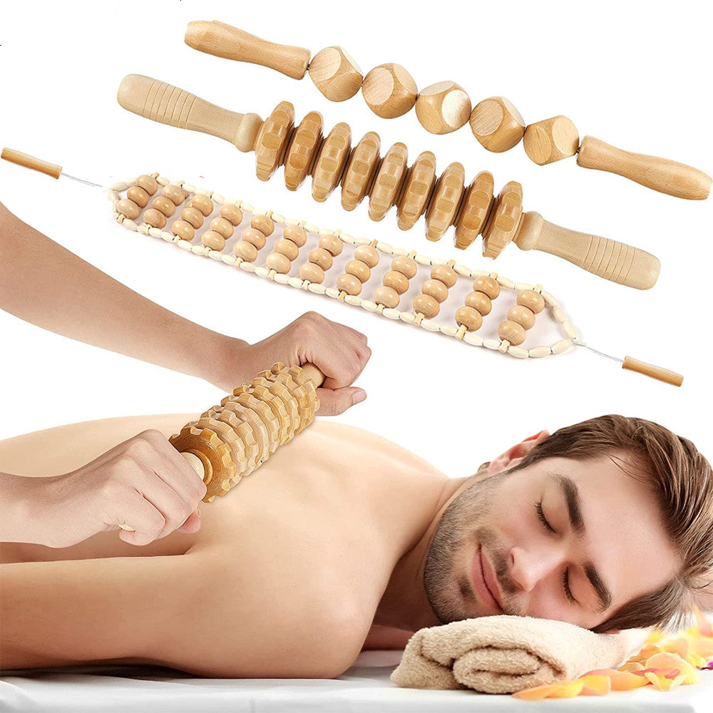 Natural Wooden Body Massage Set