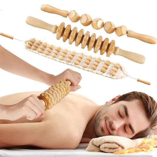 Natural Wooden Body Contouring Massage Set