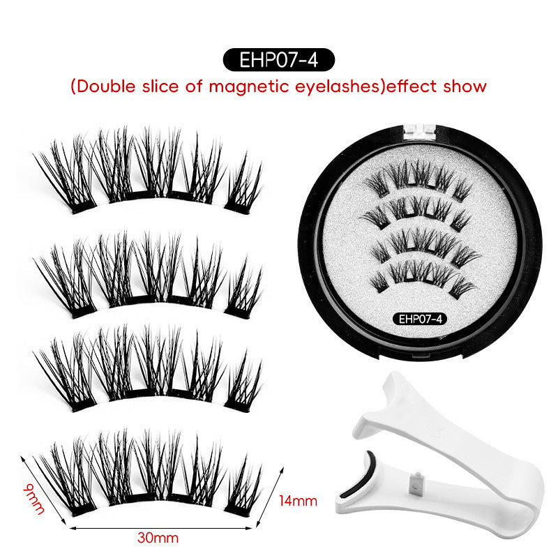 Reusable Magnetic False Eyelashes Kit with Applicator