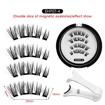 Reusable Magnetic False Eyelashes Kit with Applicator